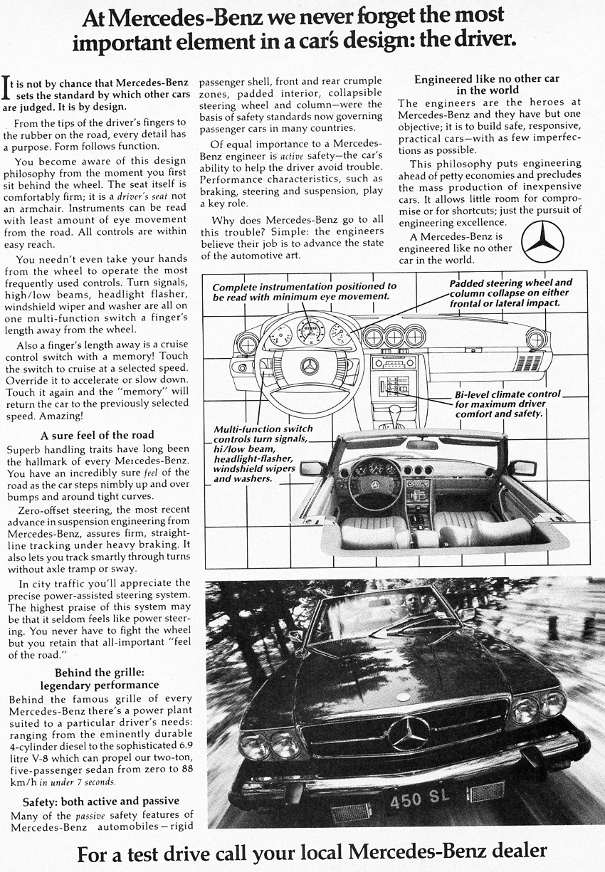 1978 Mercedes Auto Advertising